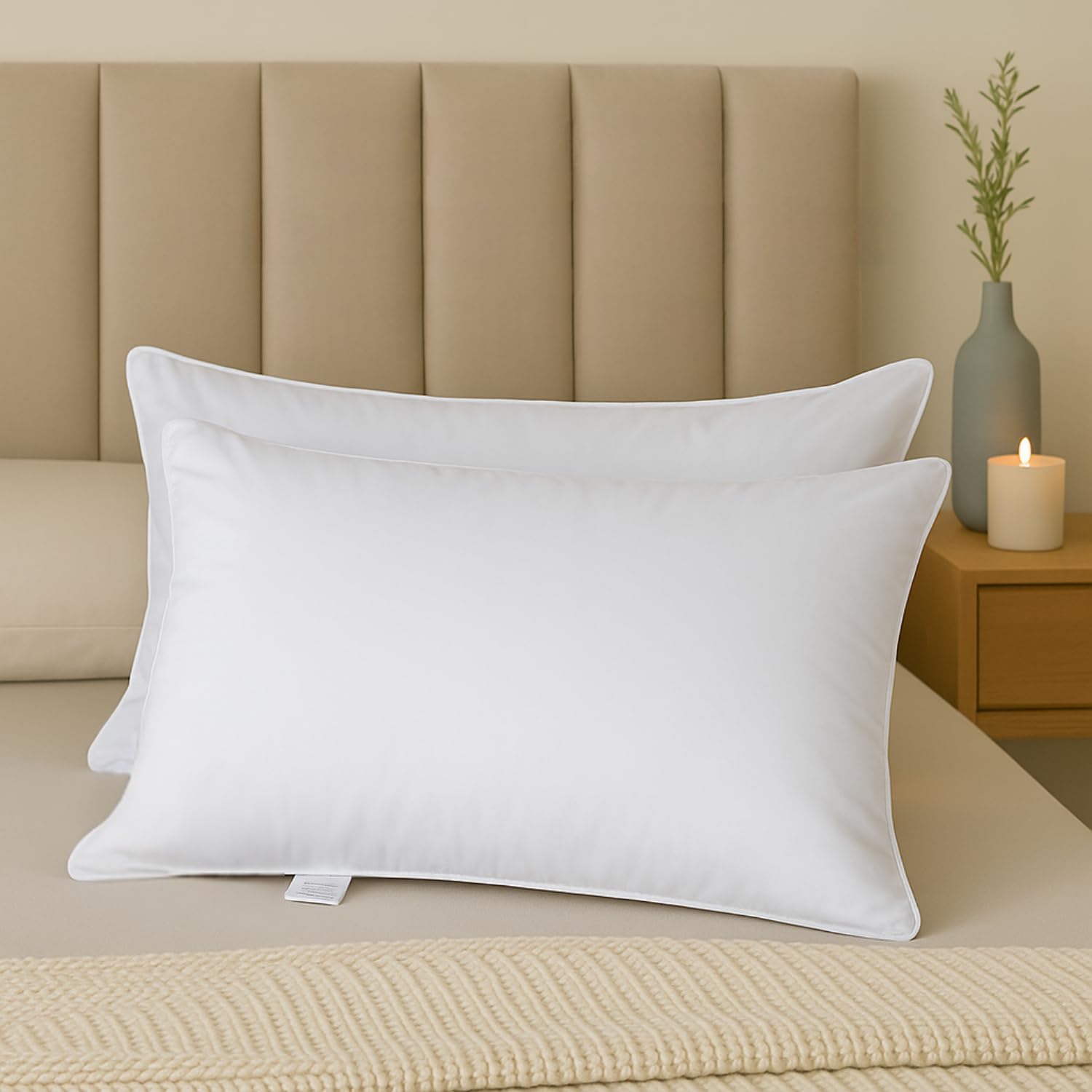 White Goose Feather & Down Pillow