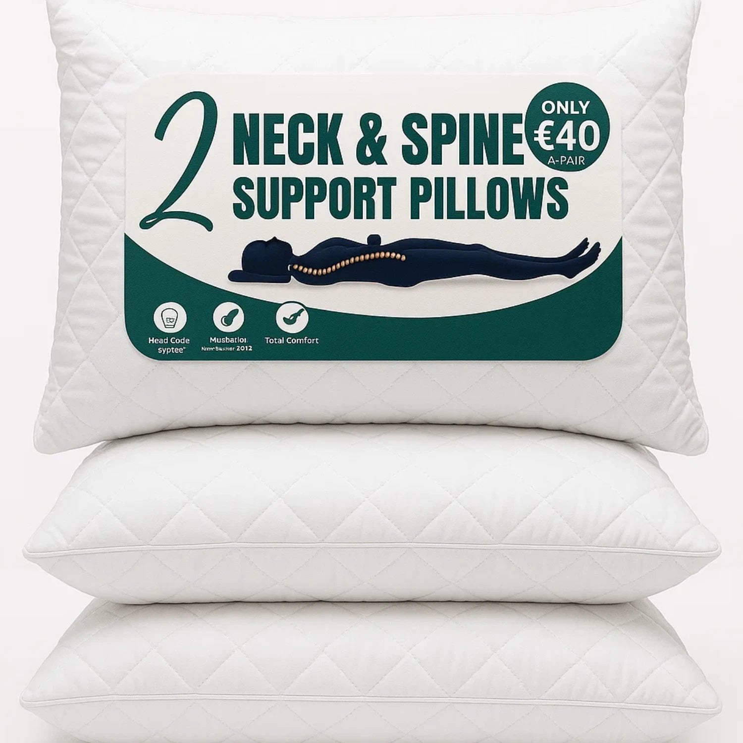 Neck Spine Hotel Pillow Pair